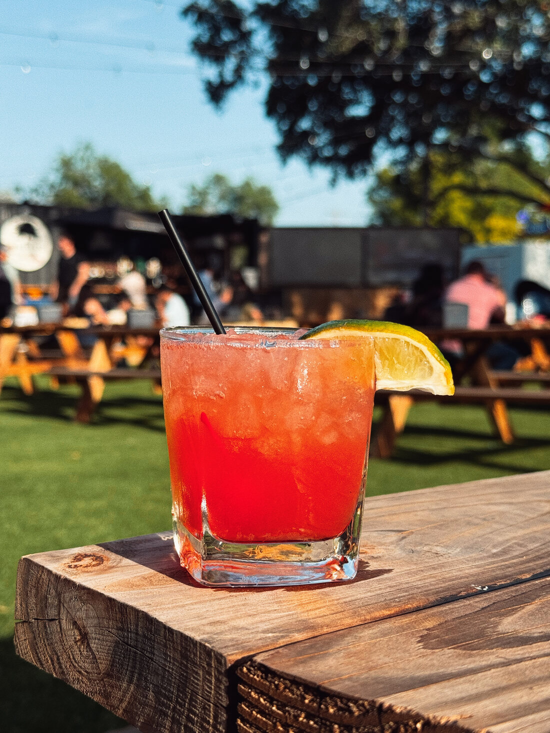 The Watermelon Smash cocktail at Post Oak Beer Garden